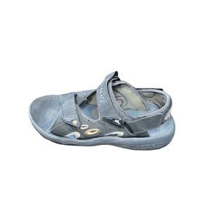 Merrell Leather Sandals Men Sz 11 Gray Full Grain Adjustable Strap‎ Outdoors